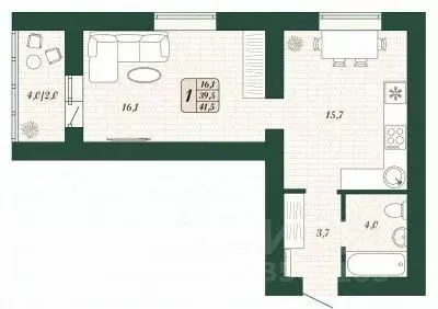 1-к кв. Самарская область, Волжский район, Смышляевка городское ... - Фото 1