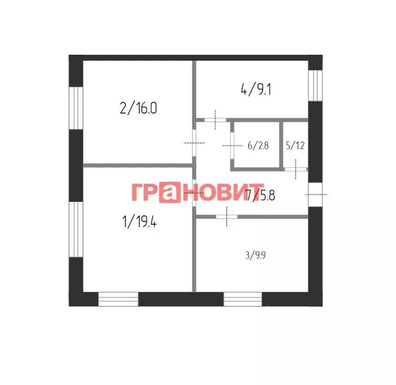 3-к кв. Новосибирская область, Коченево рп ул. 30 лет Победы, 4 (70.1 ... - Фото 1