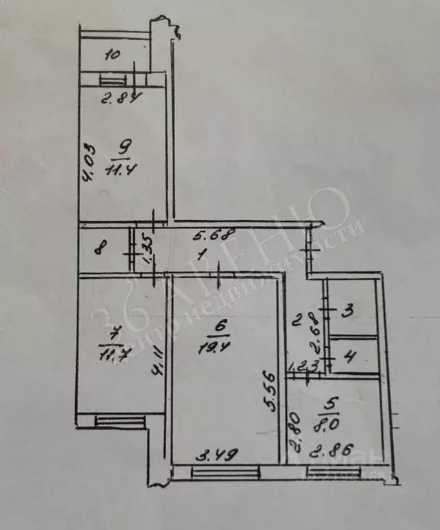 3-к кв. Воронежская область, Воронеж ул. Мордасовой, 5 (67.3 м) - Фото 2