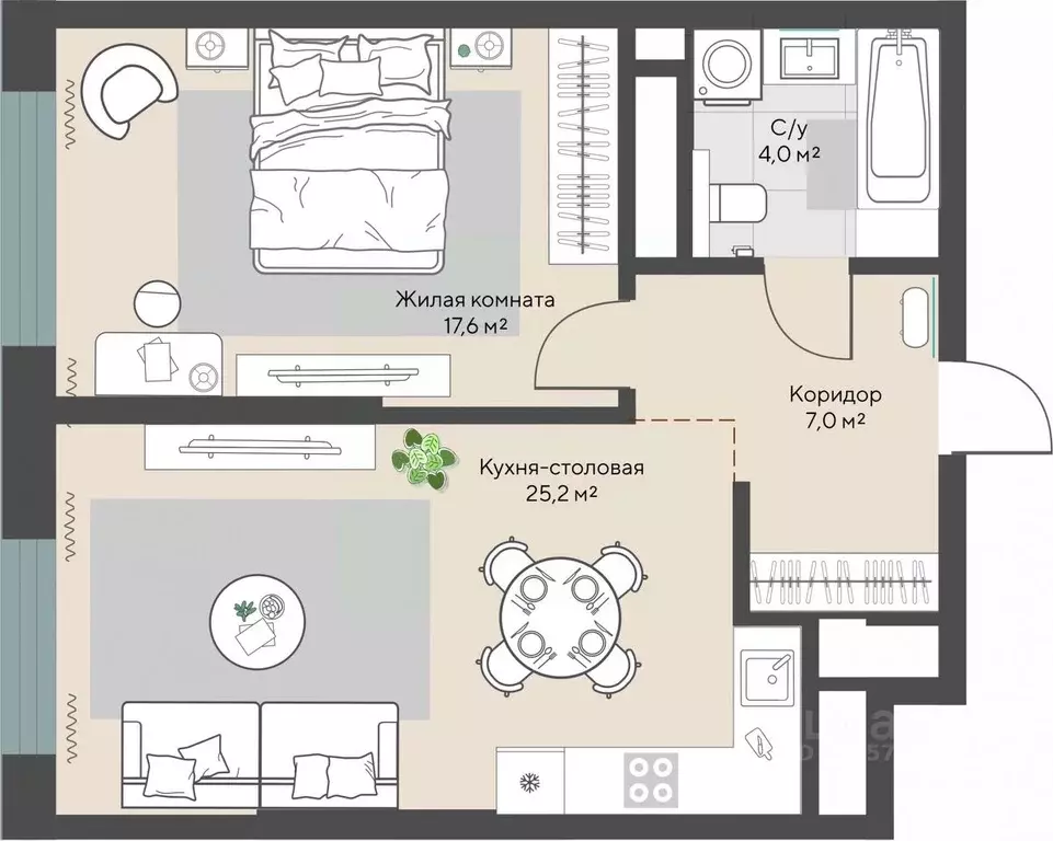 1-к кв. Свердловская область, Екатеринбург Эльмаш жилрайон, Изумрудный ... - Фото 1