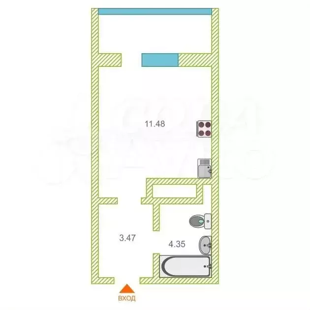 Квартира-студия, 20 м, 6/17 эт. - Фото 0