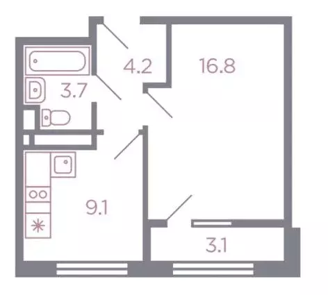 Продаётся 1-к квартира, 35 м - Фото 1