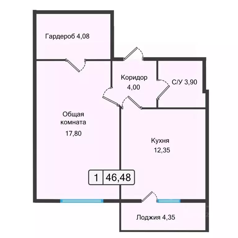 1-к кв. Ставропольский край, Невинномысск ул. Дунаевского, 11Е (46.48 ... - Фото 1