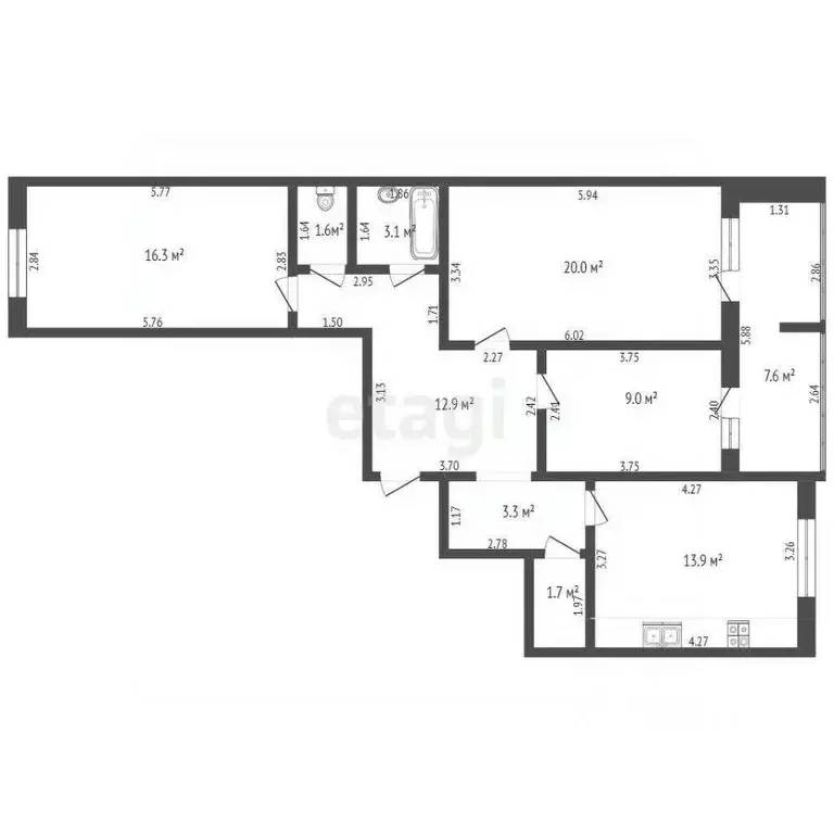 3-к кв. Оренбургская область, Оренбург ул. Диагностики, 3 (85.6 м) - Фото 0