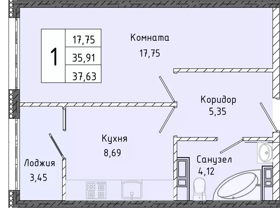 1-к кв. Крым, Алушта городской округ, Партенит пгт  (37.63 м) - Фото 0