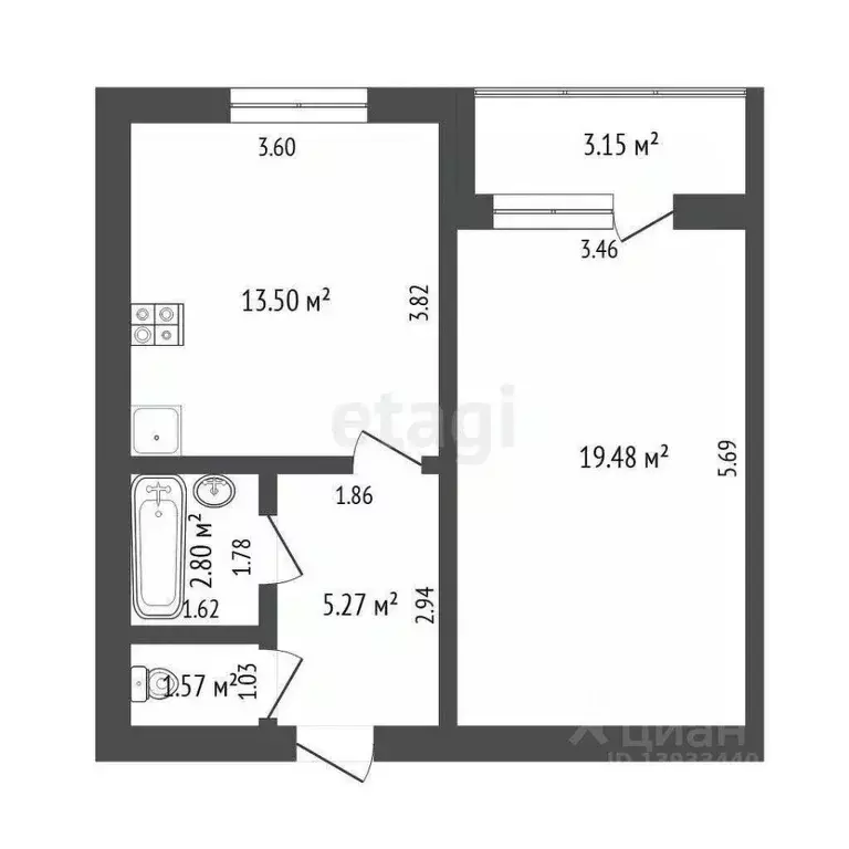 1-к кв. Тюменская область, Тюмень 6-й мкр, ул. Валерии Гнаровской, ... - Фото 0