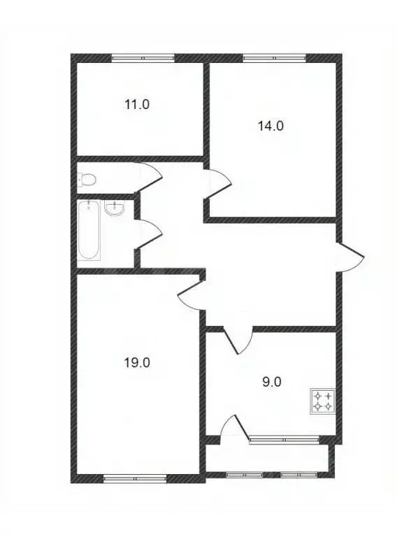 3-к кв. Костромская область, Кострома пос. Первомайский, ул. Боровая, ... - Фото 1
