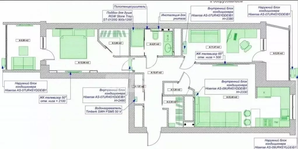 3-к кв. Московская область, Химки ул. Кудрявцева, 11 (85.0 м) - Фото 2