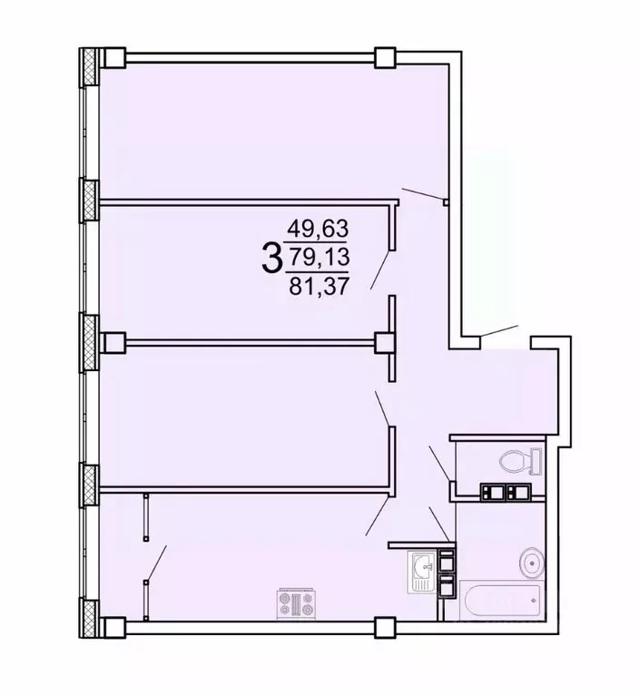 3-к кв. Хабаровский край, Хабаровск ул. Тимощука, 3/2 (83.1 м) - Фото 0