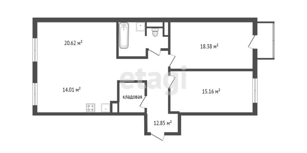 Продаётся 3-к квартира, 87.8 м - Фото 0