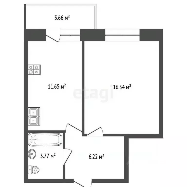 1-к кв. Вологодская область, Вологда Западная ул., 5 (40.0 м) - Фото 1