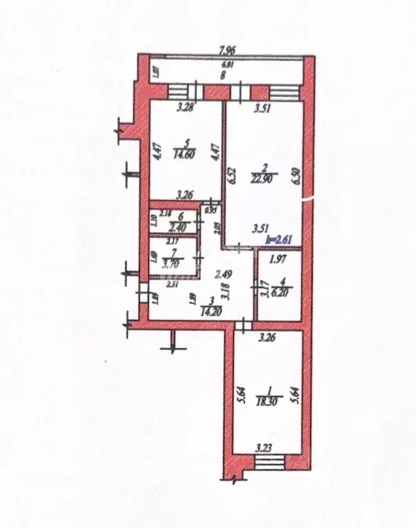 2-к кв. Чувашия, Чебоксары ул. Мате Залка, 13 (82.3 м) - Фото 2