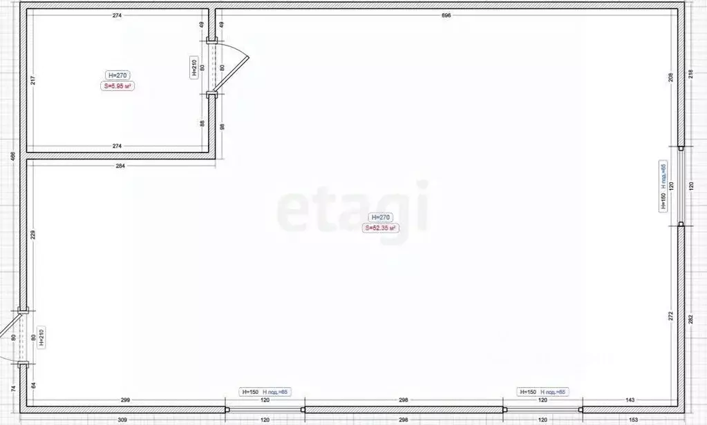 Офис в Ингушетия, Назрань просп. Идриса Базоркина (500 м) - Фото 2