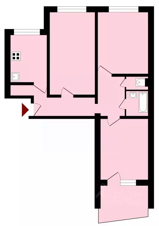 3-к кв. Владимирская область, Владимир ул. Безыменского, 1 (65.0 м) - Фото 1