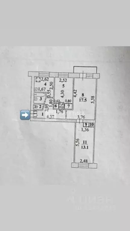 3-к кв. Липецкая область, Липецк Липовская ул., 3 (57.9 м) - Фото 1