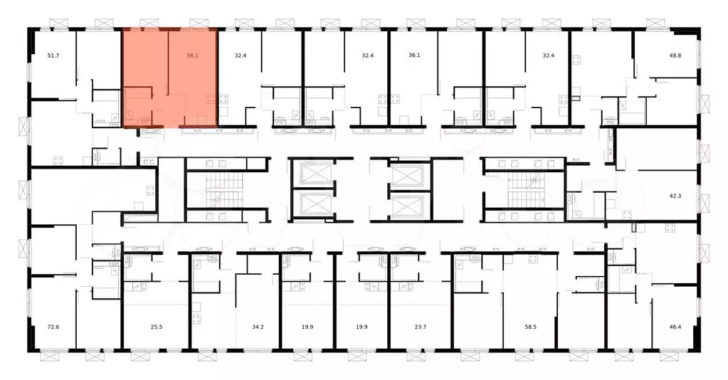 1-к. квартира, 36,1 м, 33/33 эт. - Фото 1