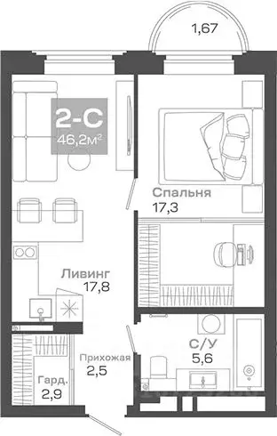 2-к кв. Новосибирская область, Новосибирск Академгородок мкр, ул. Мусы ... - Фото 0