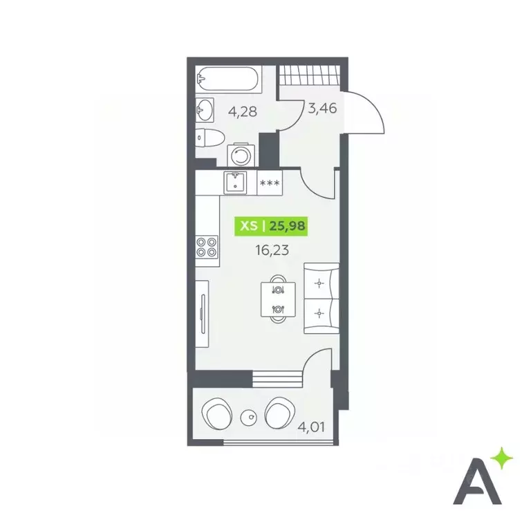 Студия Ленинградская область, Всеволожский район, Заневское городское ... - Фото 1