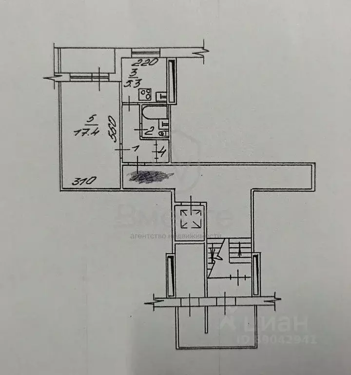 1-к кв. Новосибирская область, Новосибирск ул. Крылова, 41 (31.9 м) - Фото 2