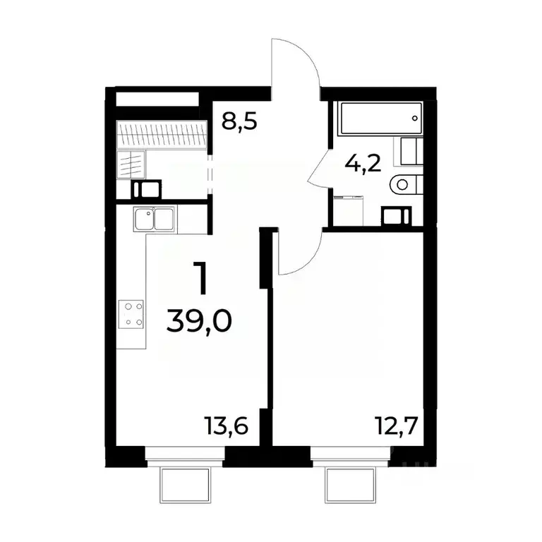 1-к кв. Нижегородская область, Нижний Новгород ул. Усиевича (39.0 м) - Фото 0
