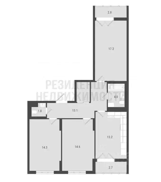 3-к кв. Самарская область, Самара Южное ш., 13 (80.7 м) - Фото 2