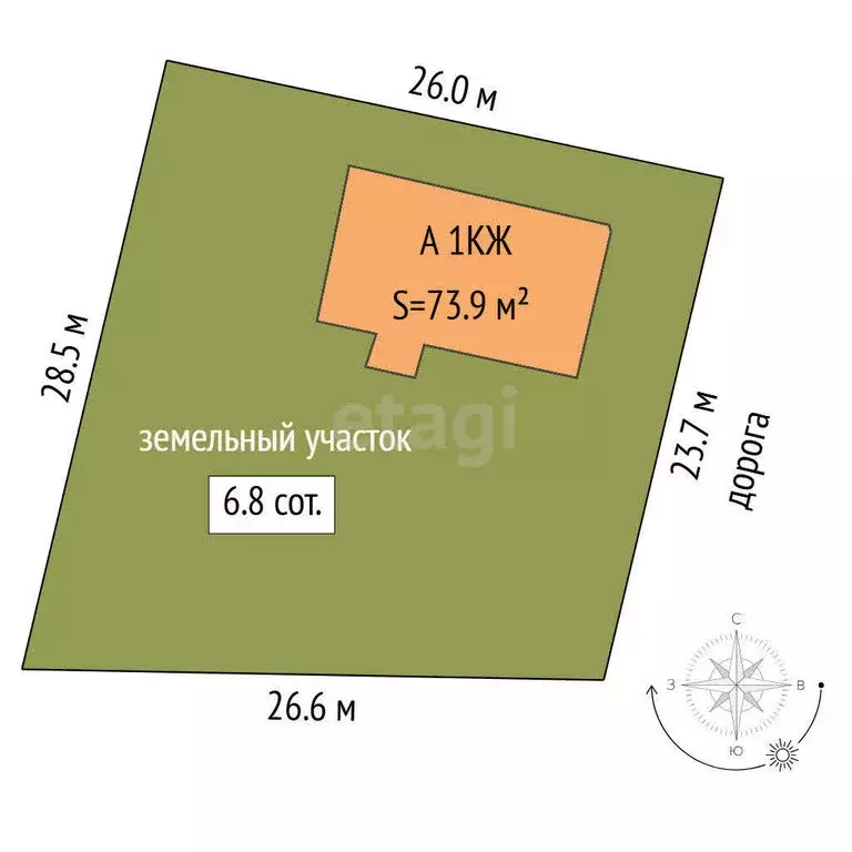 Дом в Тюмень, садовое товарищество Сигнал, Сиреневая улица (73.9 м) - Фото 1