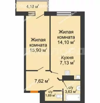 2-комнатная квартира: Ростов-на-Дону, улица Оганова, 20 (50.1 м) - Фото 0