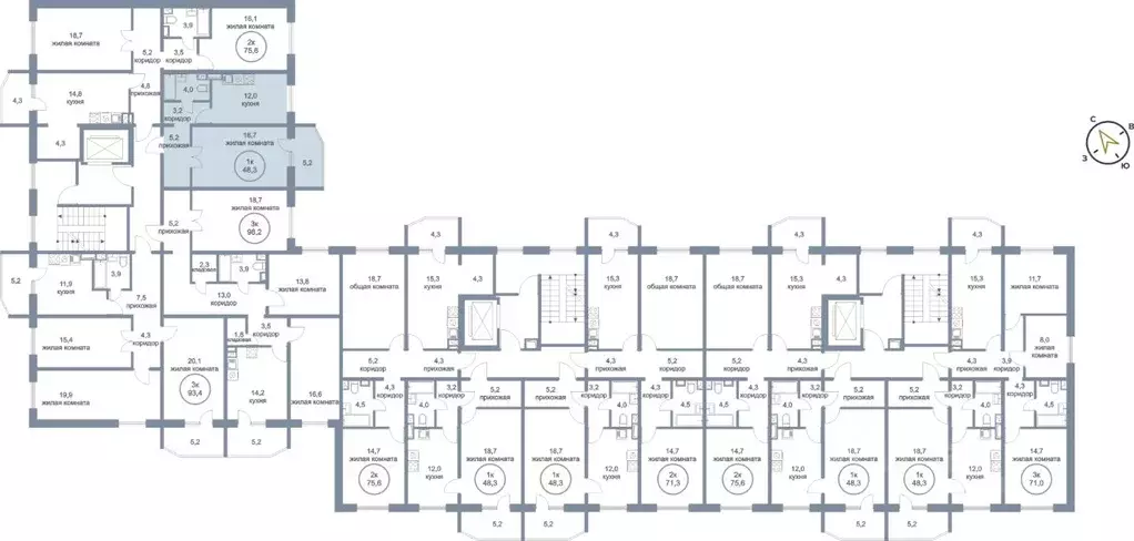 1-к кв. Ханты-Мансийский АО, Нефтеюганск 6-й мкр, 11 (48.3 м) - Фото 1