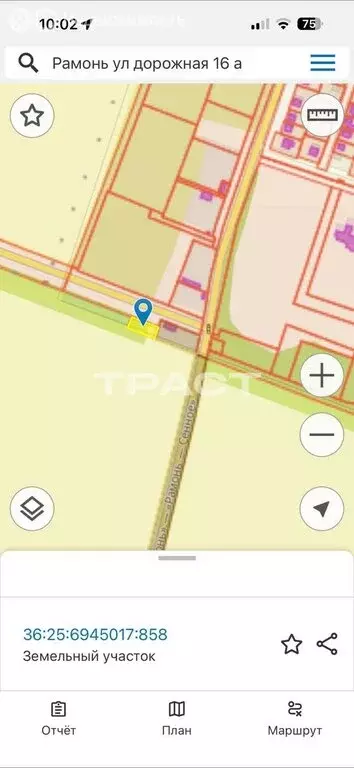 Участок в Воронежская область, рабочий посёлок Рамонь, Дорожная улица, ... - Фото 1