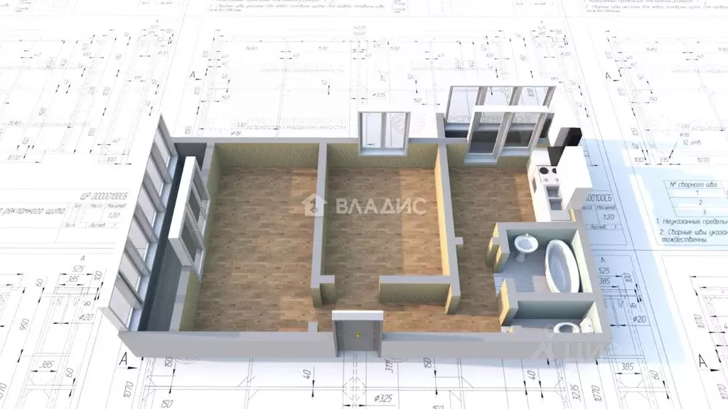2-к кв. Иркутская область, Ангарск 32-й мкр, 2 (56.2 м) - Фото 2