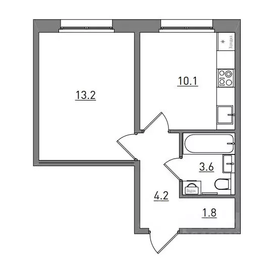 1-к кв. Кировская область, Киров ул. Чистопрудненская, 13А (32.9 м) - Фото 2