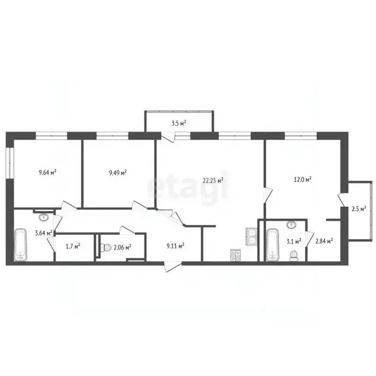 4-к кв. Санкт-Петербург, Санкт-Петербург, Пушкин ул. Камероновская, 20 ... - Фото 2