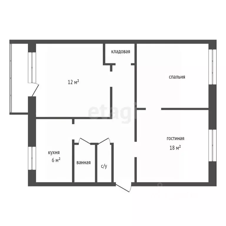 3-к кв. Красноярский край, Красноярск Свободный просп., 53А (58.2 м) - Фото 2