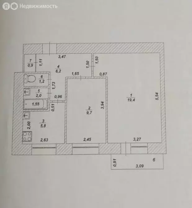 2-комнатная квартира: Димитровград, улица Курчатова, 6 (45.2 м) - Фото 0