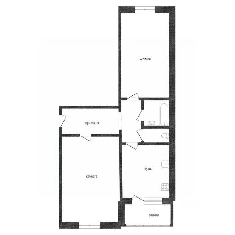 2-к кв. Курганская область, Курган ул. Гоголя, 110 (45.331 м) - Фото 1