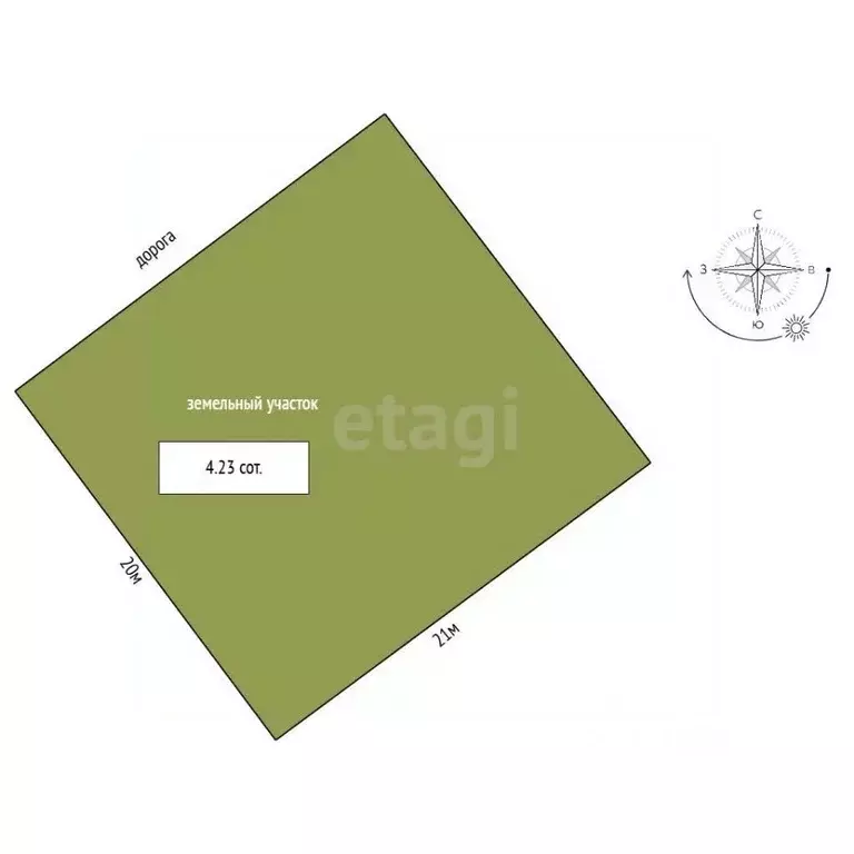 Участок в Крым, Красноперекопск Мичуринец садовое общество,  (4.23 ... - Фото 1