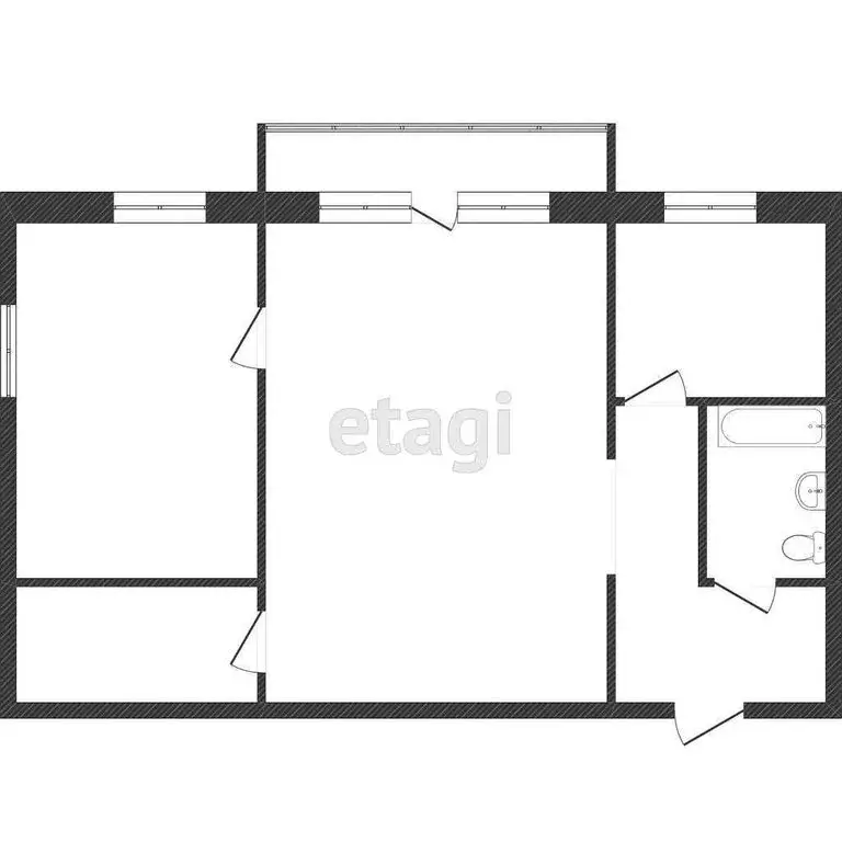 2-комнатная квартира: Златоуст, улица Калинина, 10 (43.4 м) - Фото 1