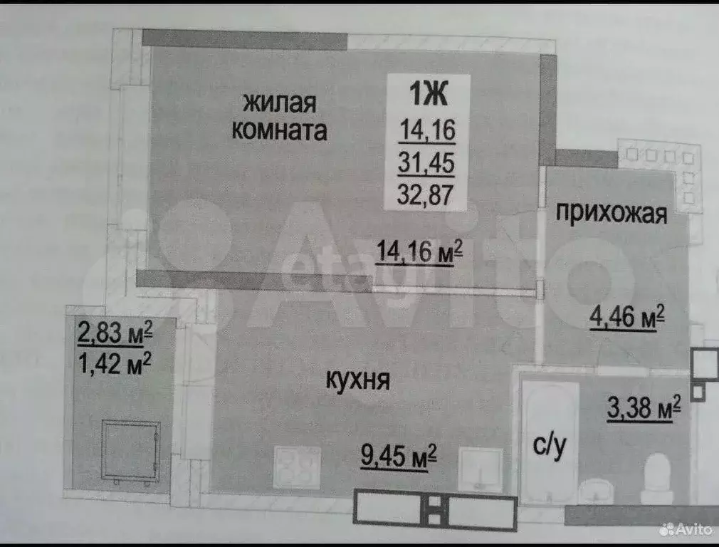 1-к. квартира, 31,5 м, 10/18 эт. - Фото 0
