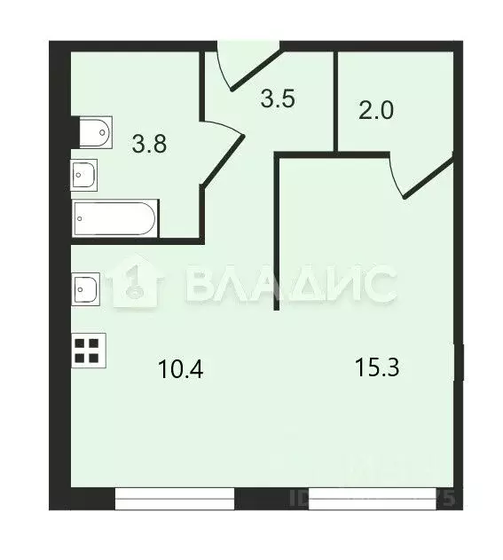 1-к кв. Московская область, Балашиха ул. Реутовская, 3 (33.2 м) - Фото 1