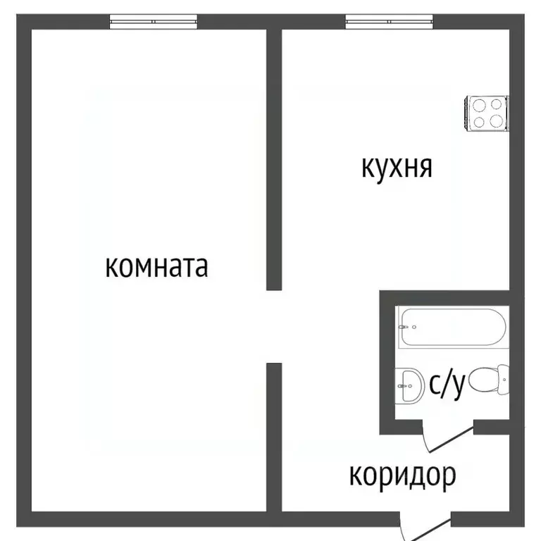 1-к кв. Курганская область, Курган Омская ул., 60/1 (32.0 м) - Фото 2