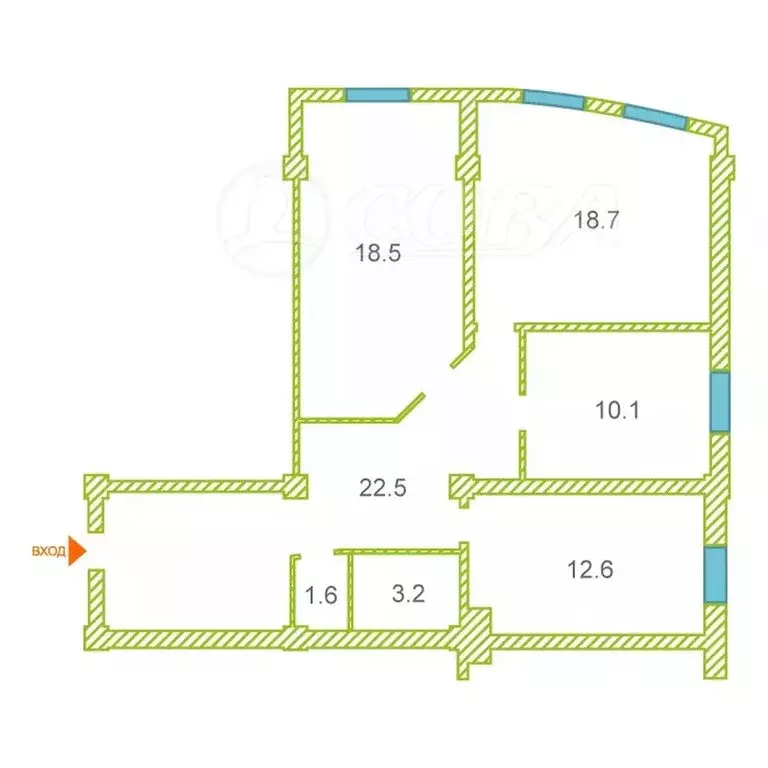 2-комнатная квартира: Махачкала, Газопроводная улица, 5к2 (92 м) - Фото 2