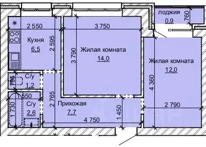 2-к кв. Алтайский край, Барнаул ул. Анатолия (44.9 м) - Фото 0