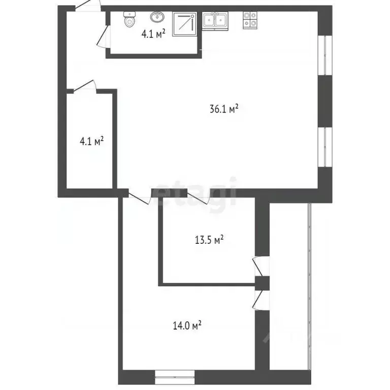 3-к кв. Башкортостан, Стерлитамак ул. Артема, 9 (65.6 м) - Фото 1