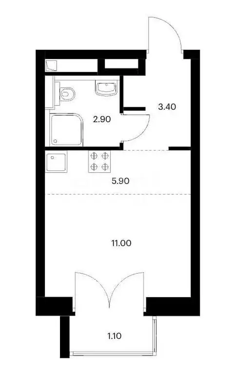 Квартира-студия: Москва, Сельскохозяйственная улица, 39 (23.2 м) - Фото 0