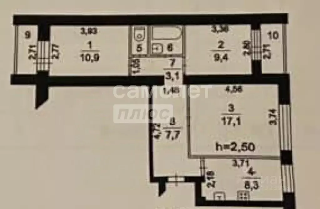 3-к кв. Московская область, Люберцы ул. 8 Марта, 57 (60.2 м) - Фото 1