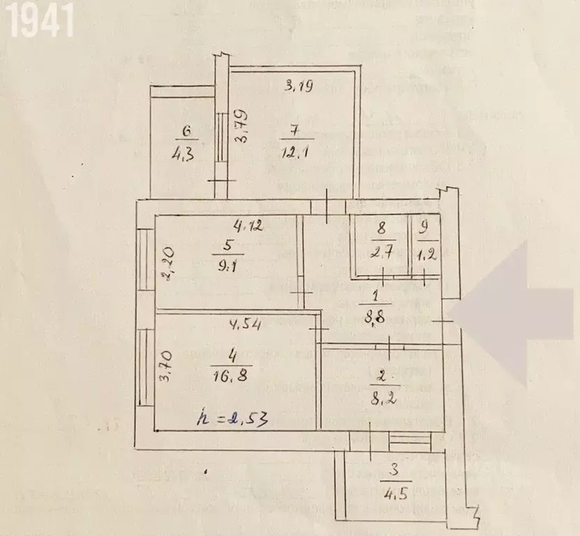 3-к кв. Севастополь ул. Молодых Строителей, 24А (64.0 м) - Фото 0