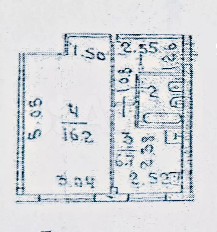 1-к. квартира, 30 м, 5/5 эт. - Фото 0