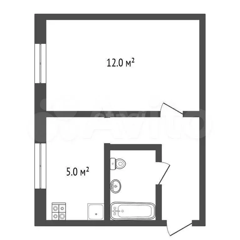 Квартира-студия, 21,3 м, 1/5 эт. - Фото 0