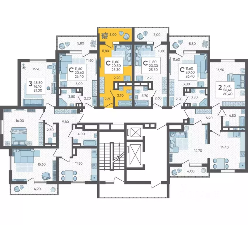 Студия Краснодарский край, Сочи городской округ Горный Квартал жилой ... - Фото 2