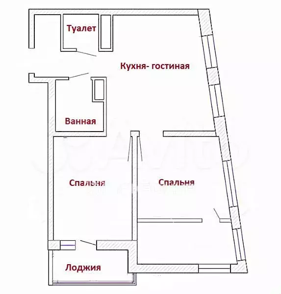 2-к. квартира, 52 м, 4/12 эт. - Фото 0